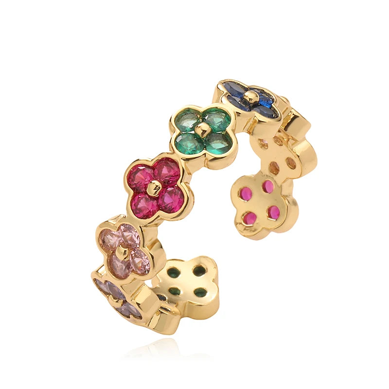 HC CZ FLOWER RING