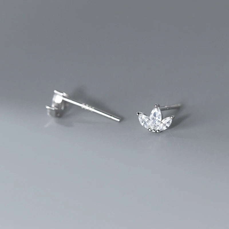 ZIRCON LEAF EARRINGS