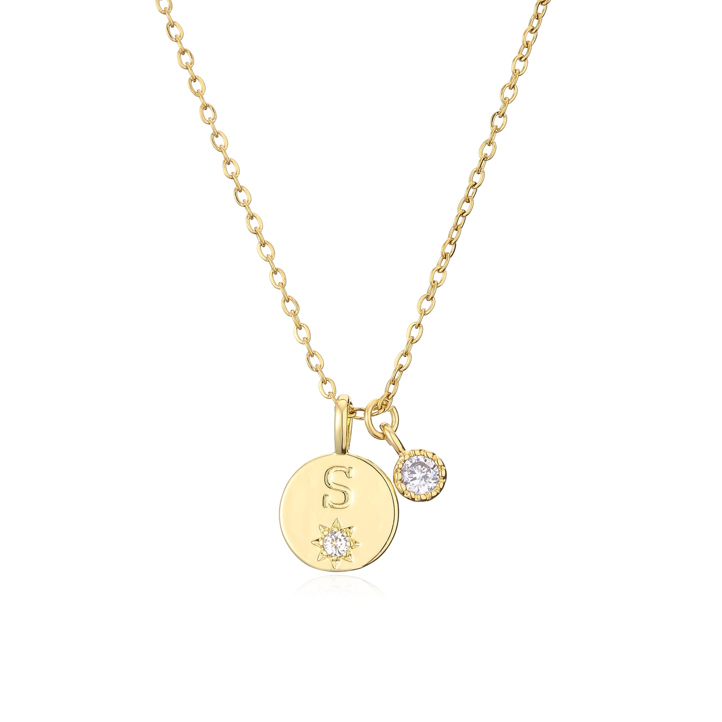 HECHENG,26-Letter Pendant Necklace Women Fashion Stainless Steel o- Chain Necklace For Women Jewelry Gift