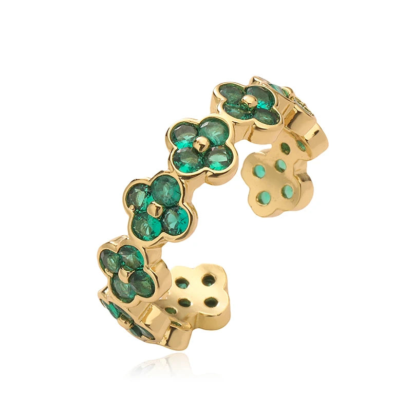 HC CZ FLOWER RING