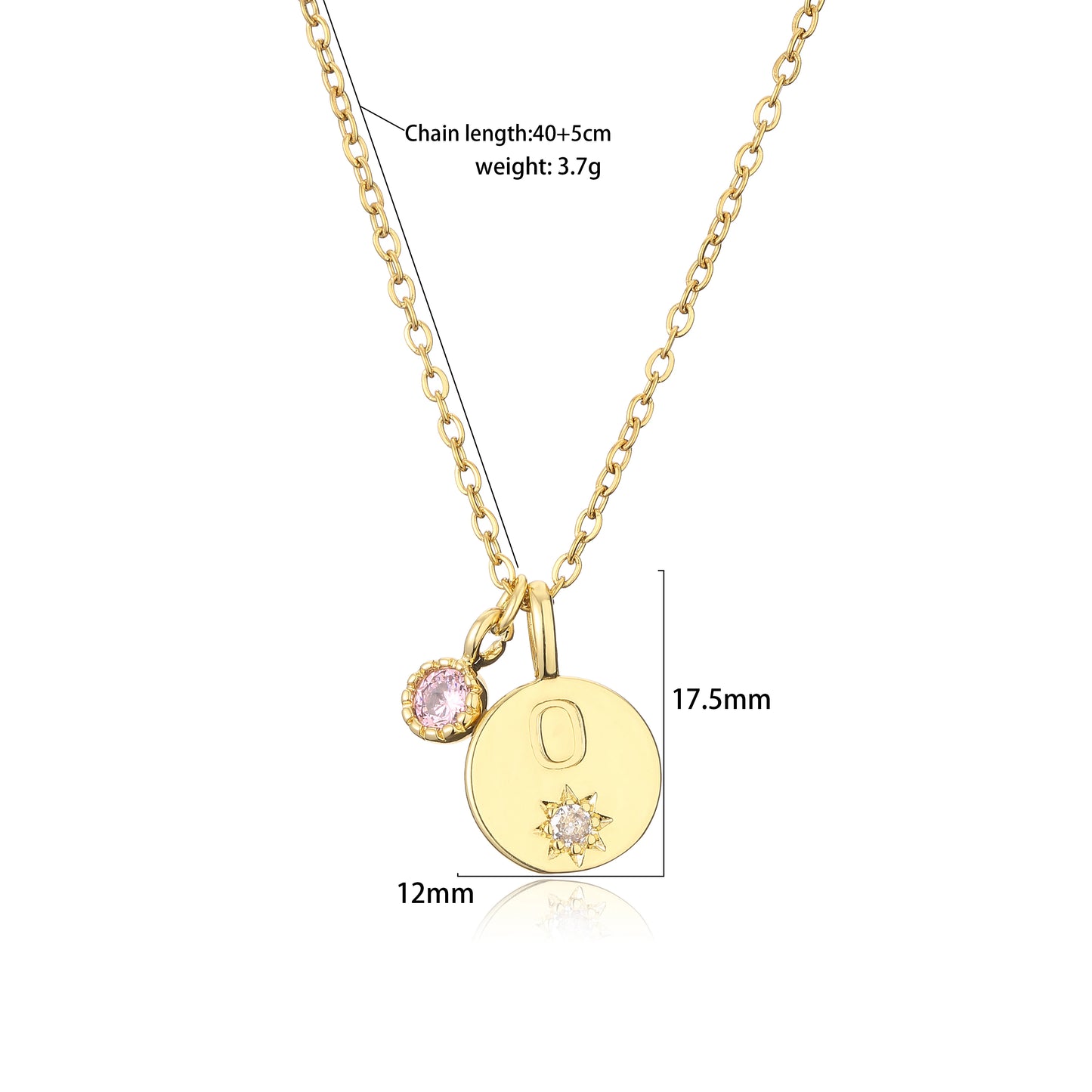 HECHENG,26-Letter Pendant Necklace Women Fashion Stainless Steel o- Chain Necklace For Women Jewelry Gift