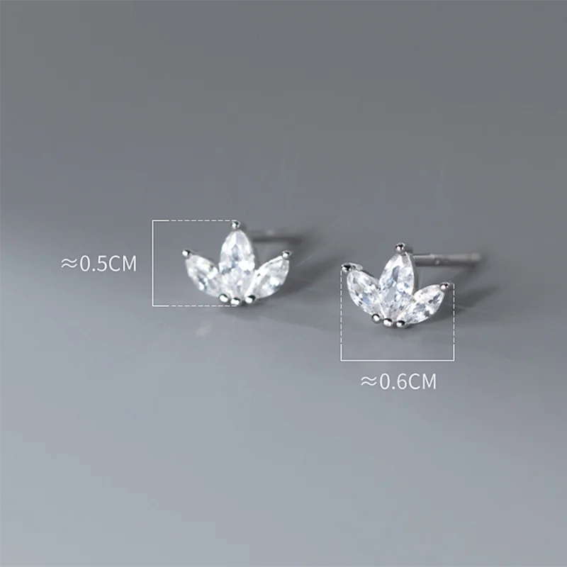 ZIRCON LEAF EARRINGS