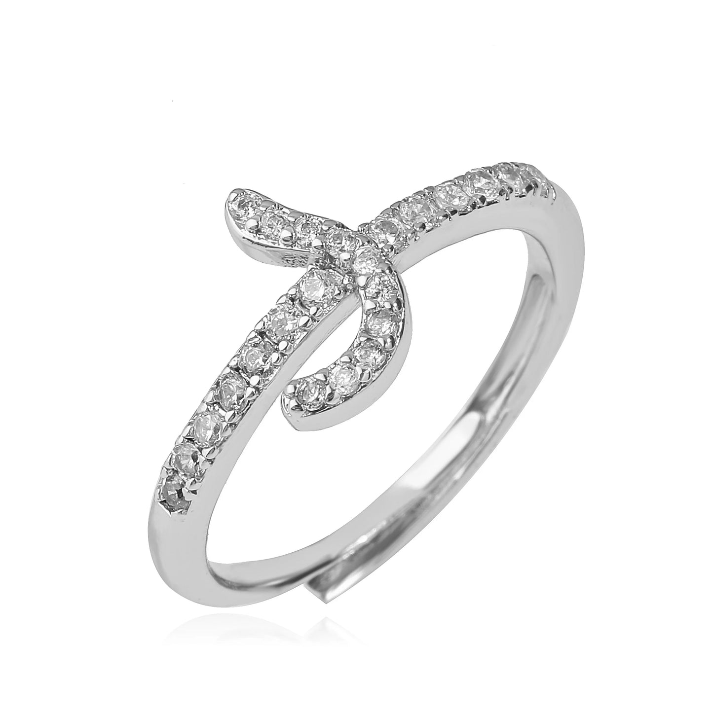 HECHENG,New Design Women's Fashion Ring Simple Zircon Arabic Letters Glass Square Design Ring Arabian Style Party Jewelry