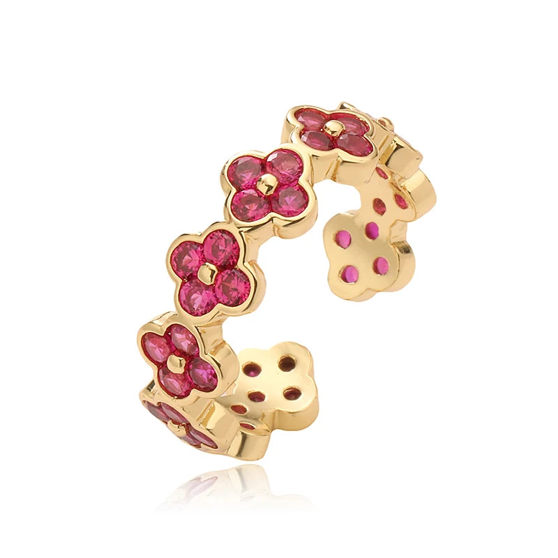 HC CZ FLOWER RING